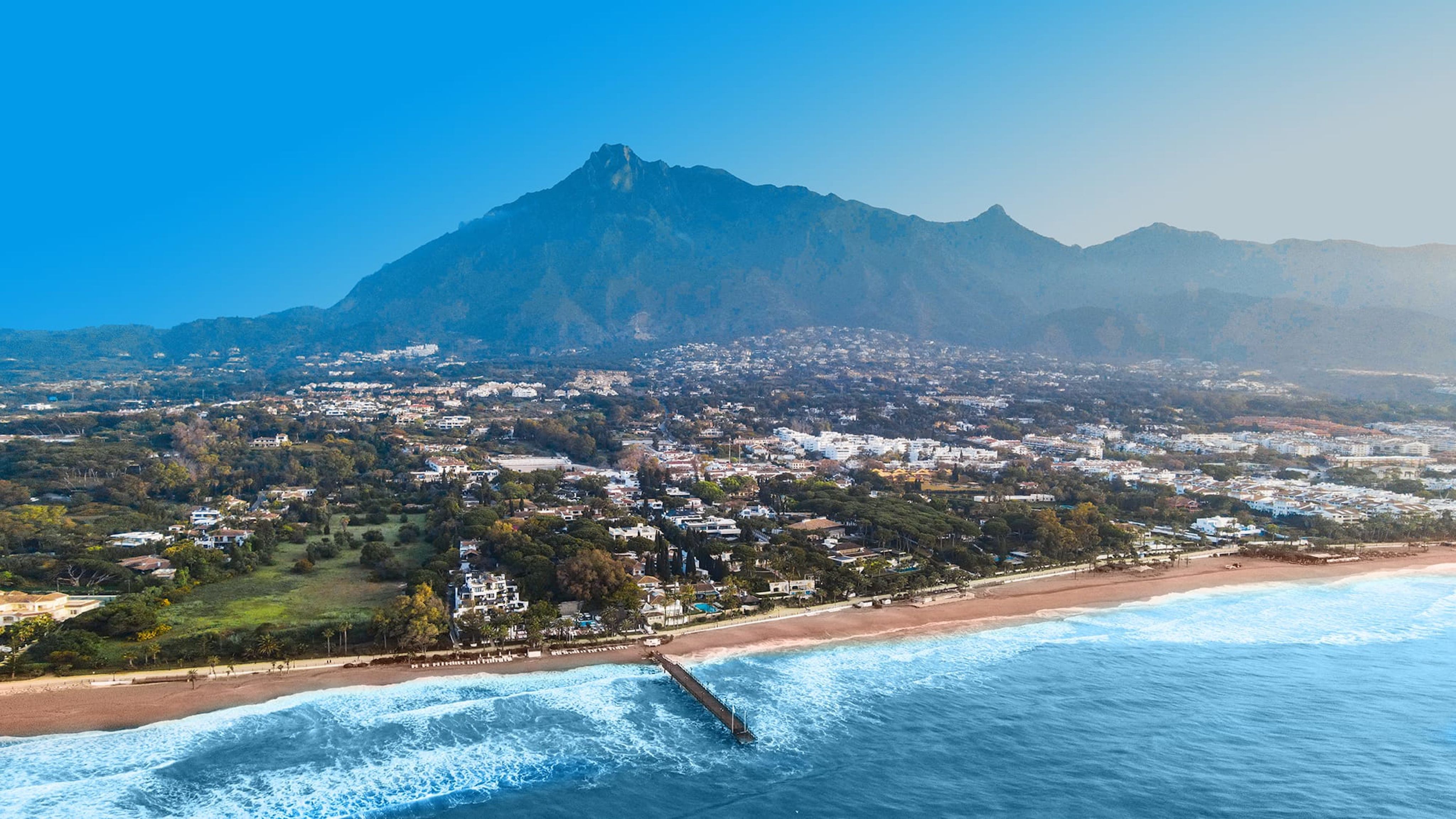 marbella mountain from sea 